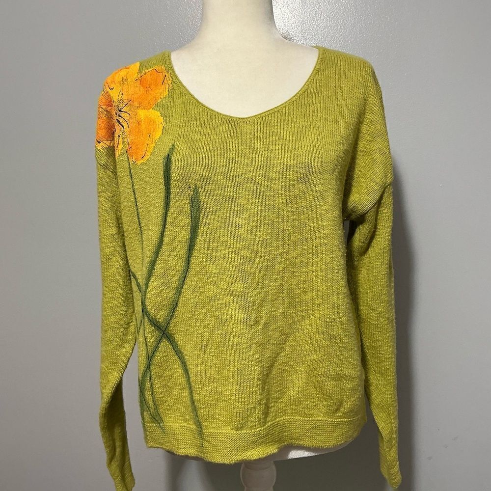 Victoria hand painted one size fits all knit top (that’s like a L-XL) - Picture 1 of 7